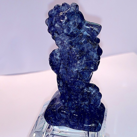 NATURAL LARVIKITE SEA HORSE - Picture 7 of 8